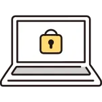 Padlock And Laptop SVG Icon